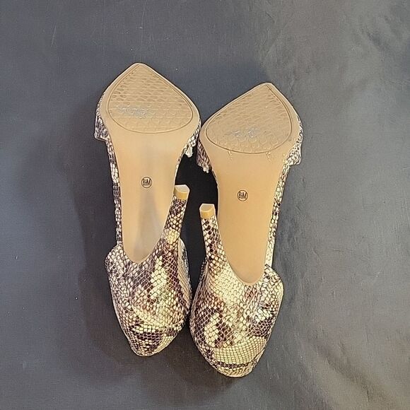 BRAND NEW CHINESE LAUNDRY SNAKESKIN HEEL D'ORSAY POINTED TOE PUMP - Picture 12 of 13